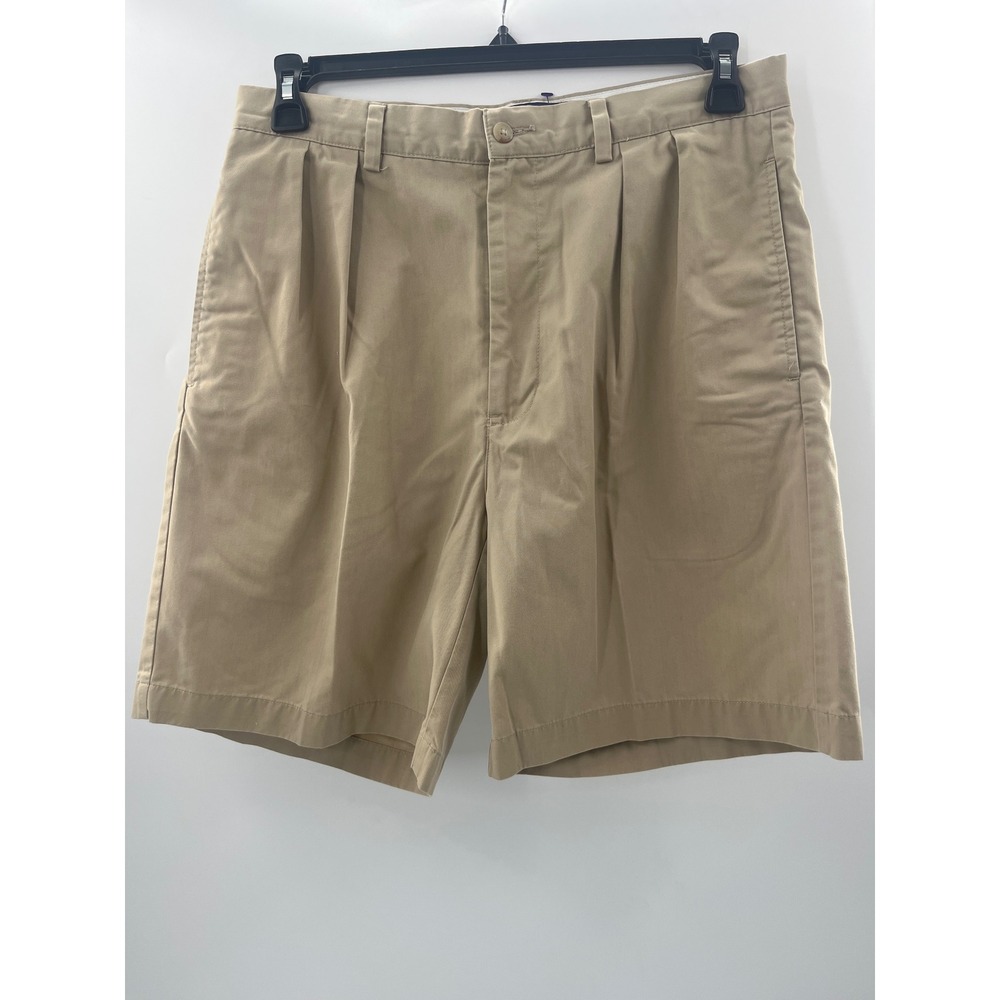 Polo Golf Ralph Lauren Mens 33 Tan Khaki Pleated Classic Golf Shorts 1659